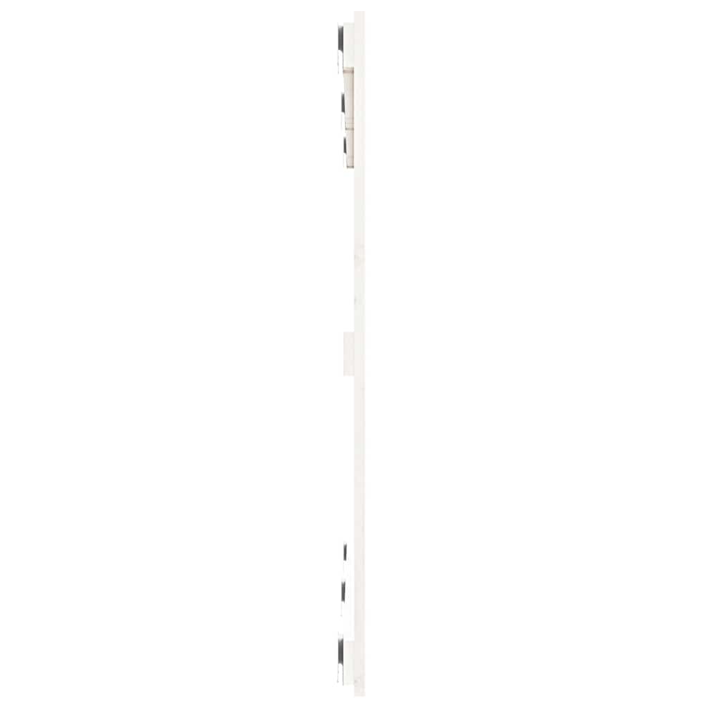 vidaXL Wezgłowie łóżka, białe, 127,5x3x90 cm, lite drewno sosnowe