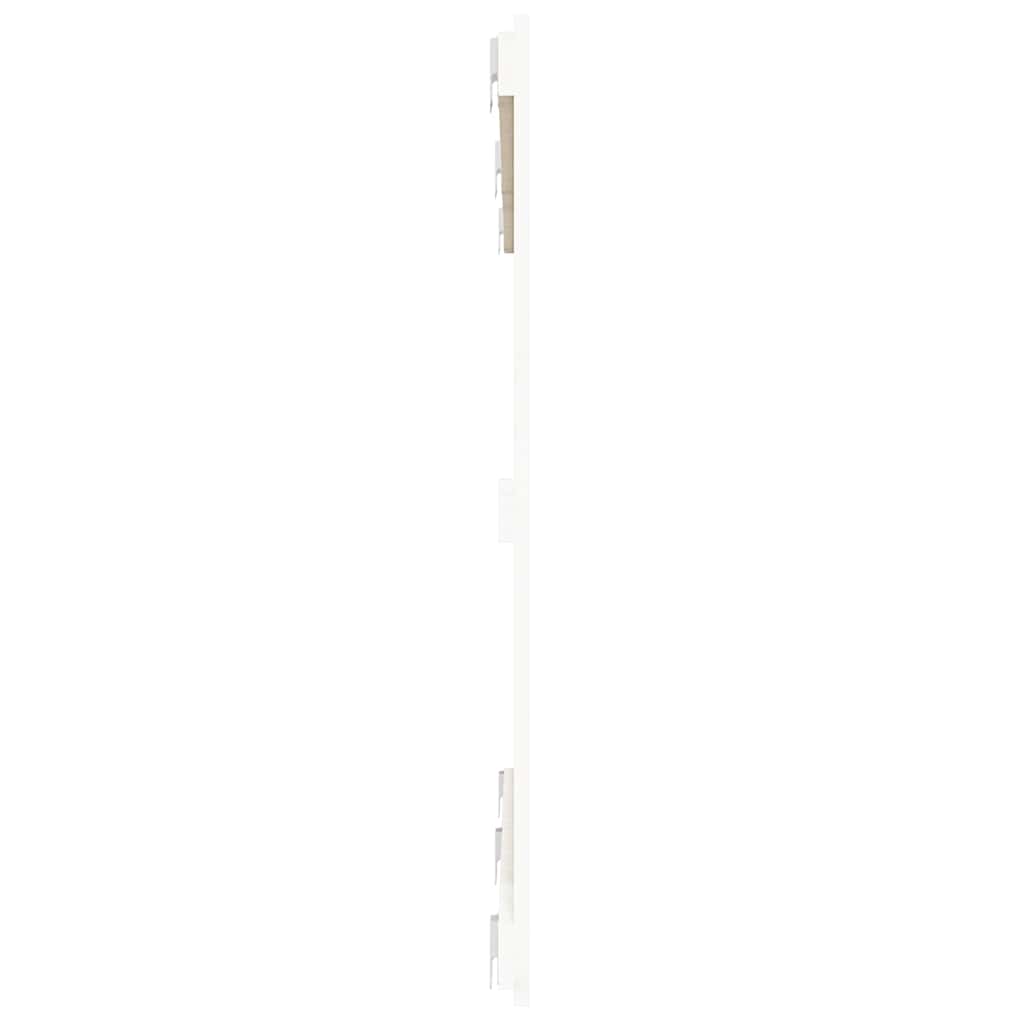 vidaXL Wezgłowie łóżka, białe, 147x3x90 cm, lite drewno sosnowe