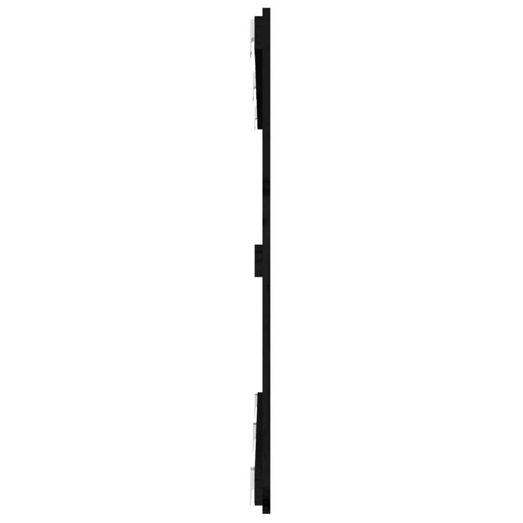 vidaXL Wezgłowie łóżka, czarne, 147x3x90 cm, lite drewno sosnowe