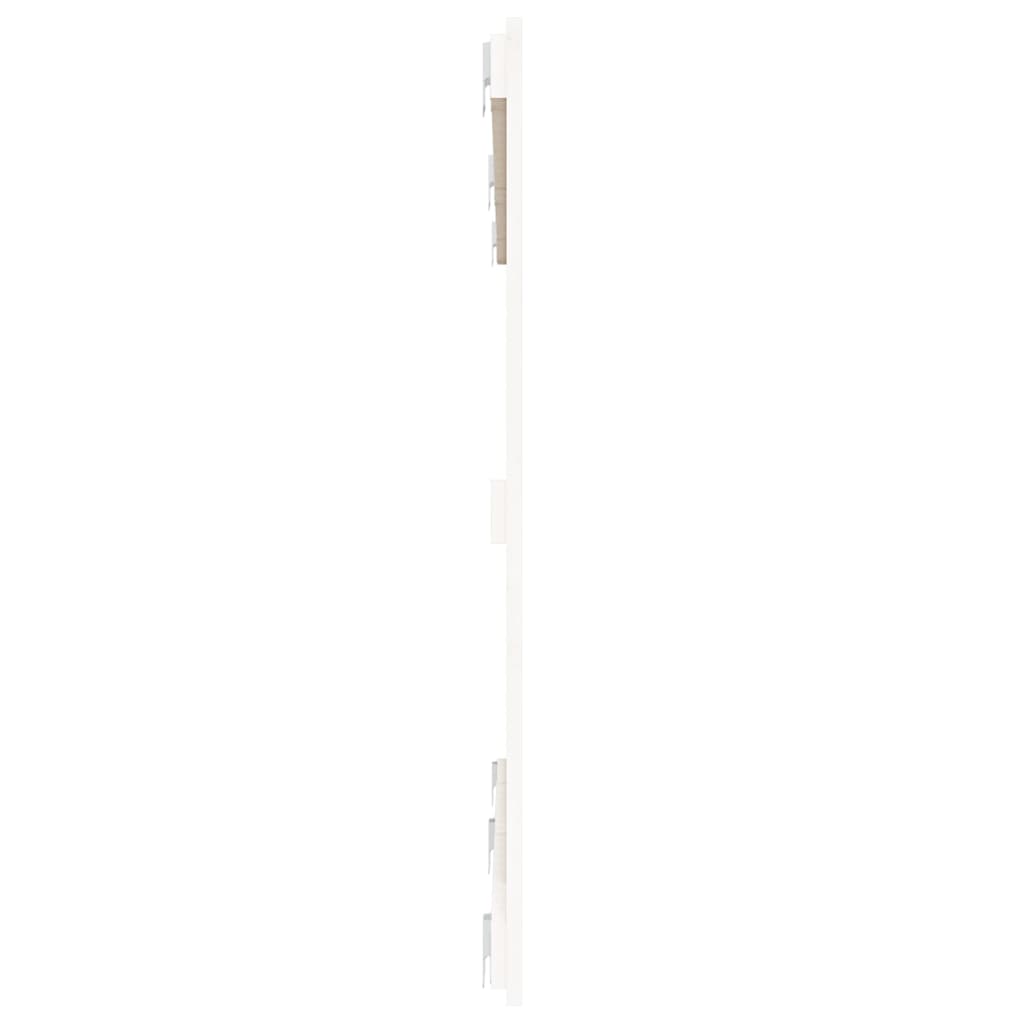 vidaXL Wezgłowie łóżka, białe, 159,5x3x90 cm, lite drewno sosnowe