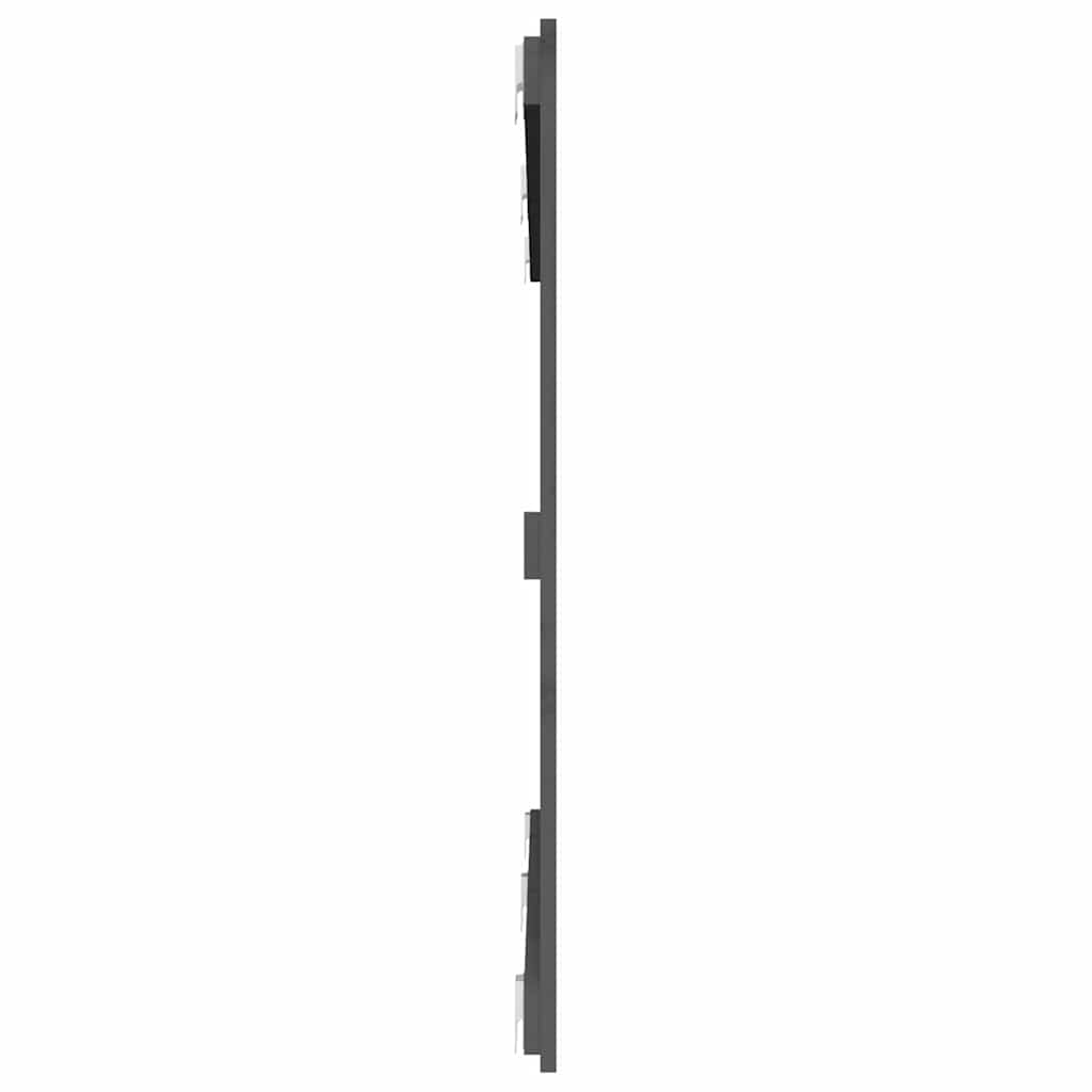 vidaXL Wezgłowie łóżka, szare, 159,5x3x90 cm, lite drewno sosnowe