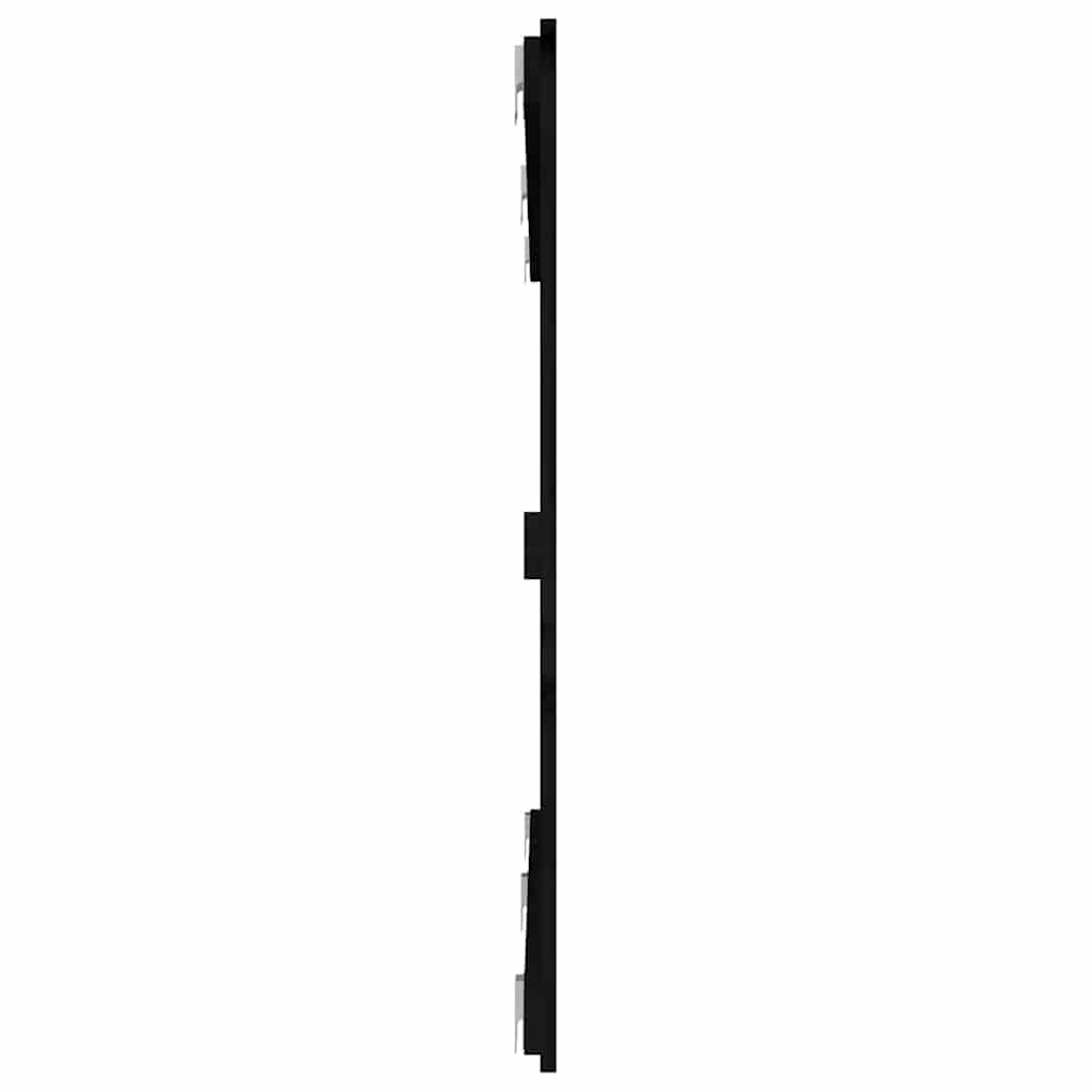 vidaXL Wezgłowie łóżka, czarne, 159,5x3x90 cm, lite drewno sosnowe