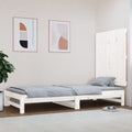 vidaXL Wezgłowie łóżka, białe, 82,5x3x90 cm, lite drewno sosnowe