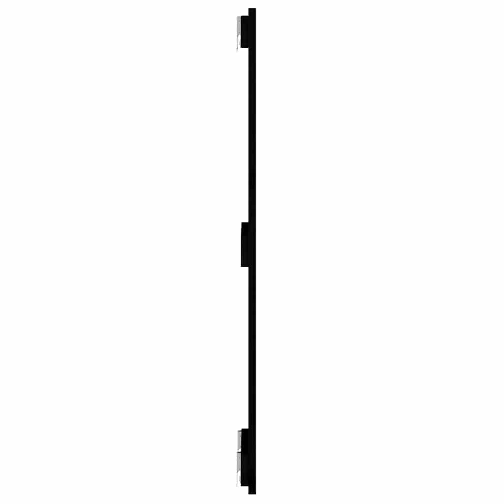 vidaXL Wezgłowie łóżka, czarne, 82,5x3x90 cm, lite drewno sosnowe