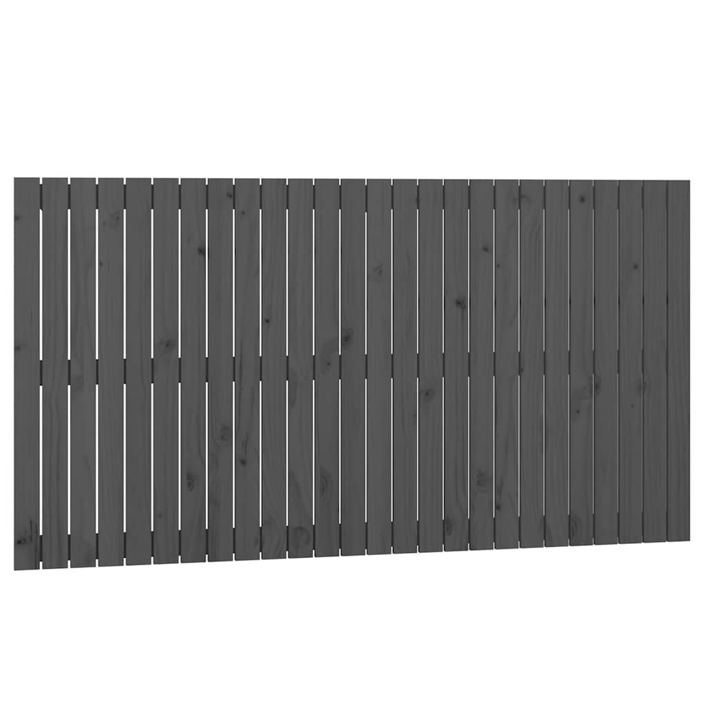 vidaXL Wezgłowie łóżka, szare, 166x3x90 cm, lite drewno sosnowe