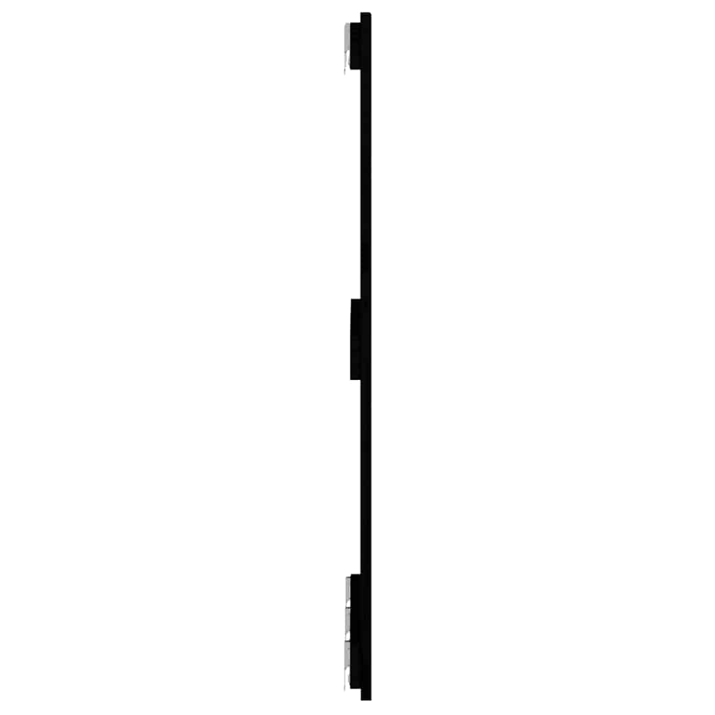vidaXL Wezgłowie łóżka, czarne, 166x3x90 cm, lite drewno sosnowe