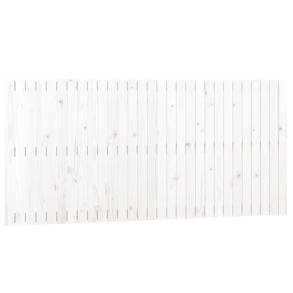 vidaXL Wezgłowie łóżka, białe, 185x3x90 cm, lite drewno sosnowe