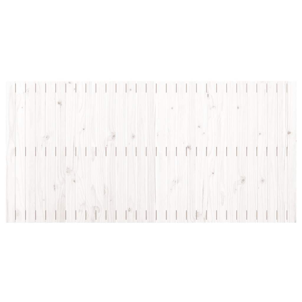 vidaXL Wezgłowie łóżka, białe, 185x3x90 cm, lite drewno sosnowe