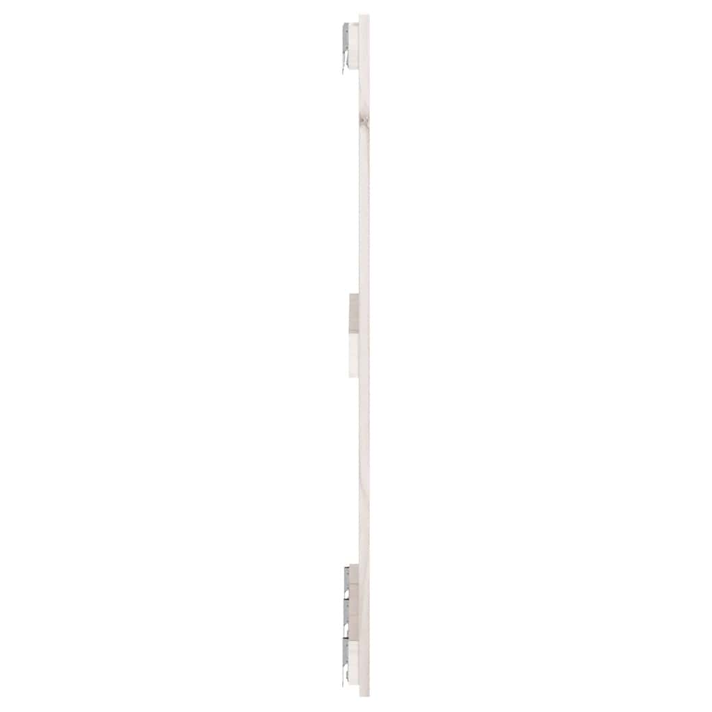 vidaXL Wezgłowie łóżka, białe, 185x3x90 cm, lite drewno sosnowe