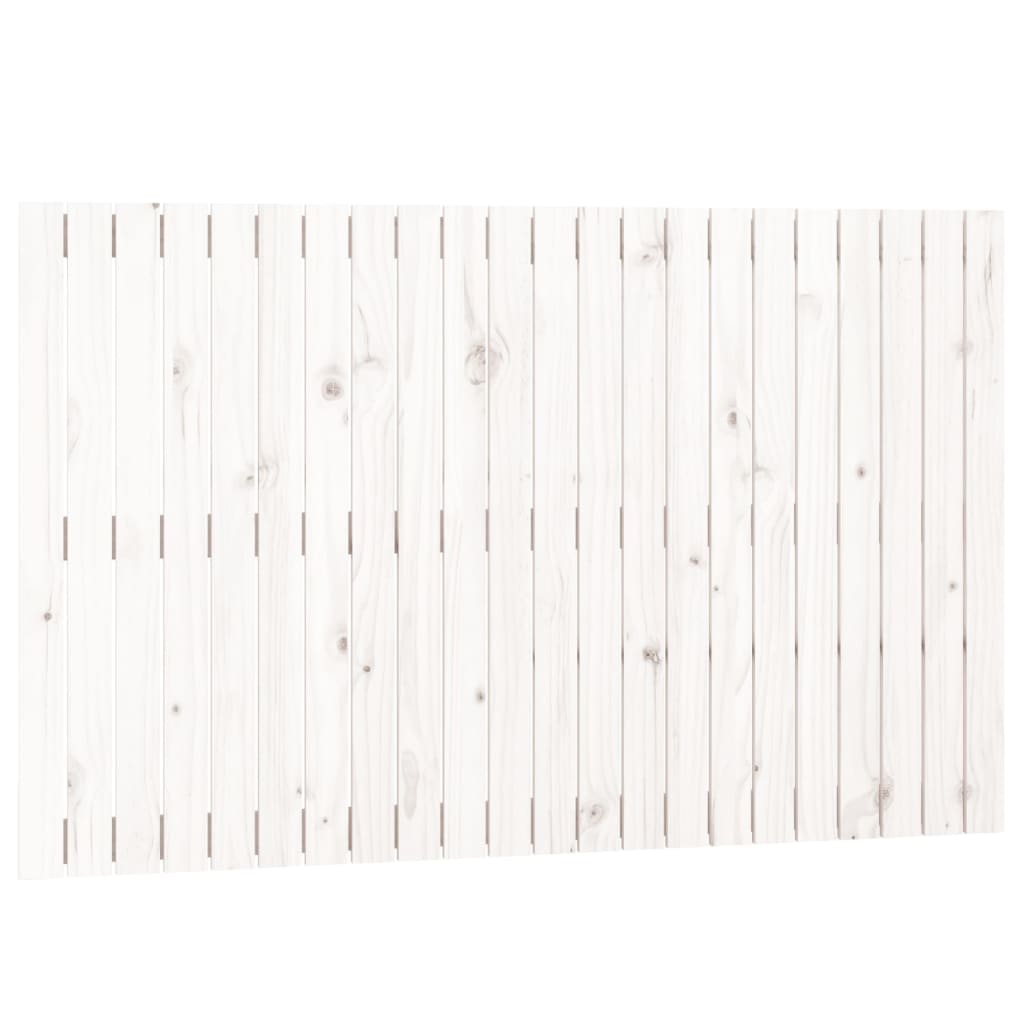 vidaXL Wezgłowie łóżka, białe, 140x3x90 cm, lite drewno sosnowe