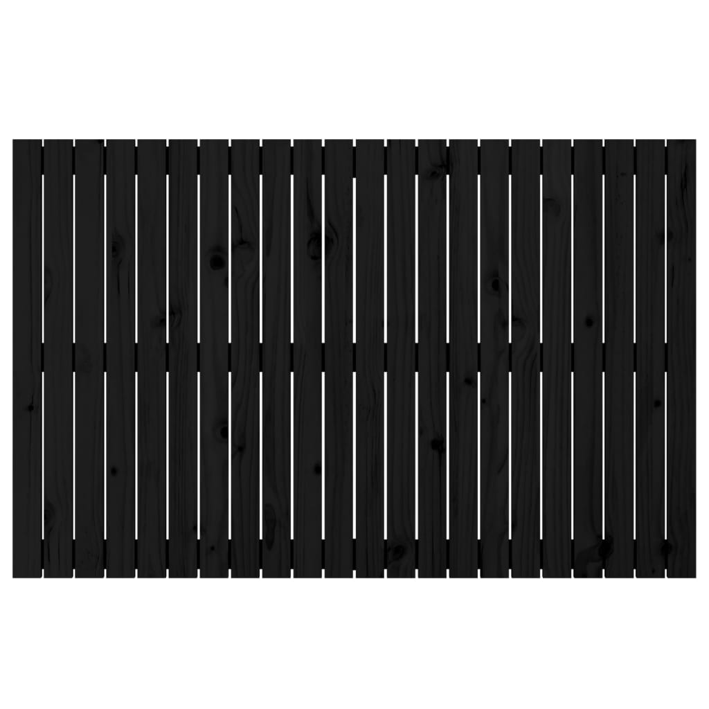 vidaXL Wezgłowie łóżka, czarne, 140x3x90 cm, lite drewno sosnowe