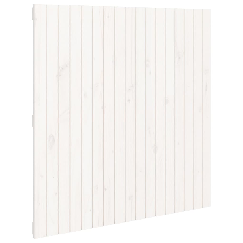 vidaXL Wezgłowie łóżka, białe, 108x3x110 cm, lite drewno sosnowe