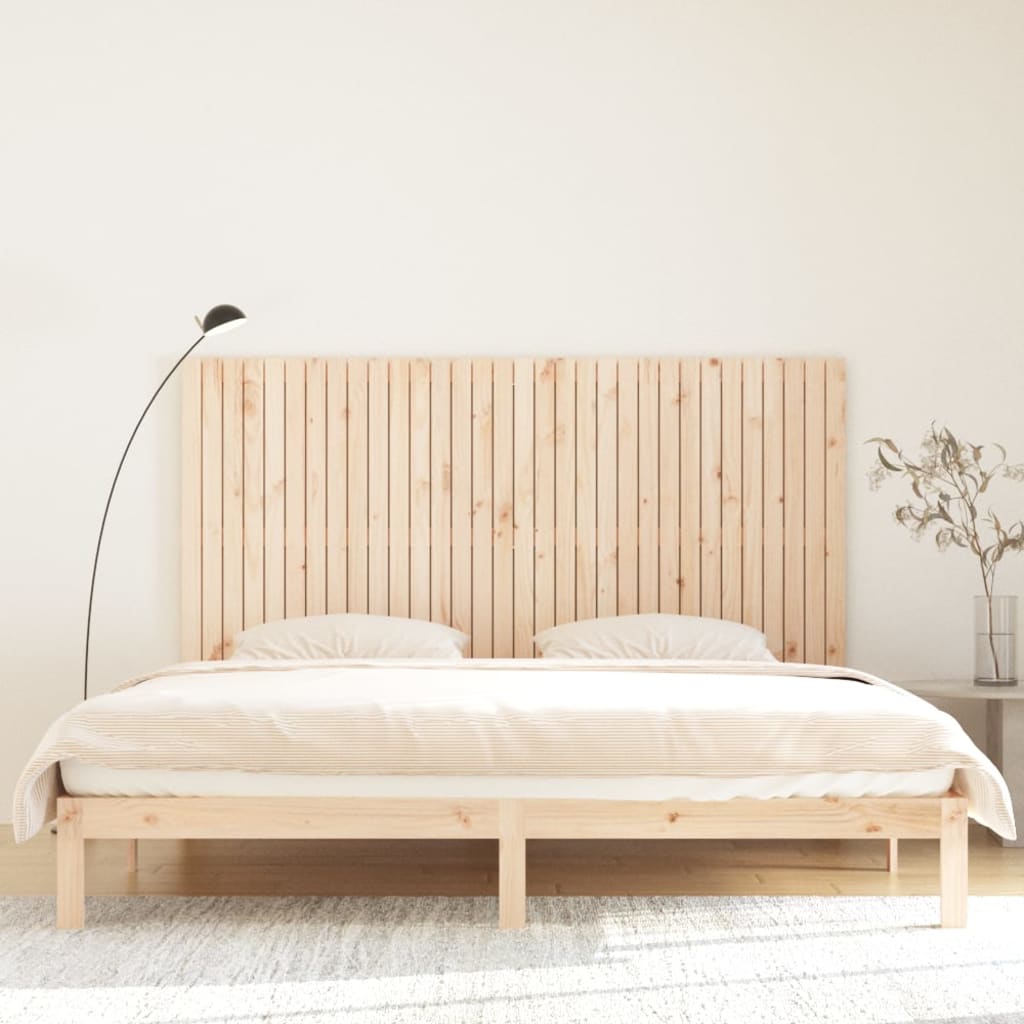 vidaXL Wezgłowie łóżka, 204x3x110 cm, lite drewno sosnowe