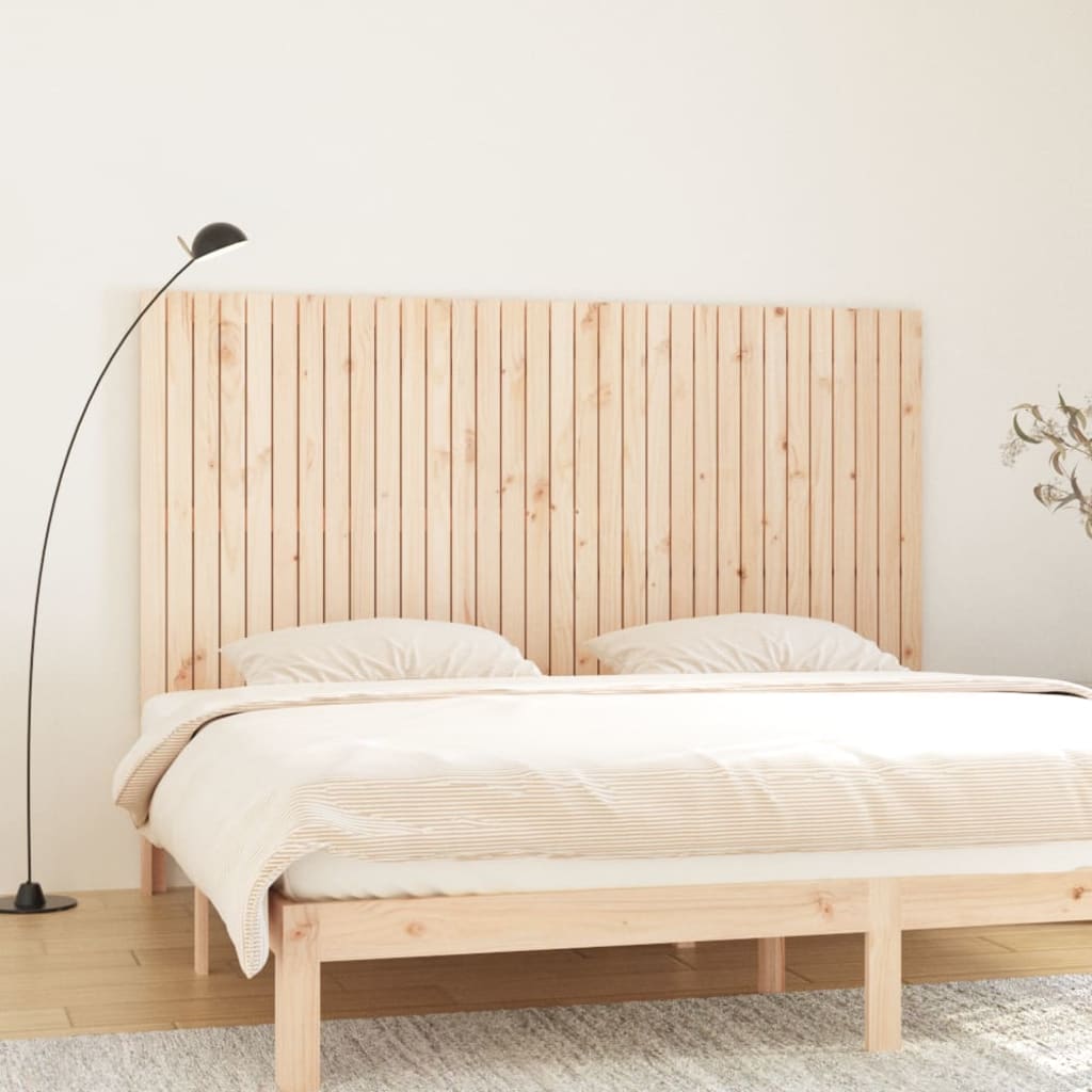 vidaXL Wezgłowie łóżka, 204x3x110 cm, lite drewno sosnowe