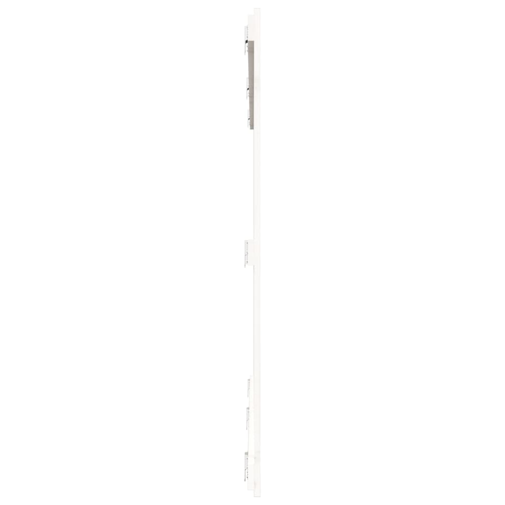 vidaXL Wezgłowie łóżka, białe, 204x3x110 cm, lite drewno sosnowe