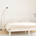 vidaXL Wezgłowie łóżka, białe, 204x3x110 cm, lite drewno sosnowe