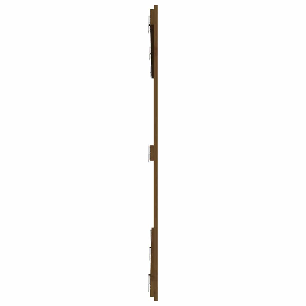 vidaXL Wezgłowie łóżka, miodowy brąz, 204x3x110 cm, drewno sosnowe