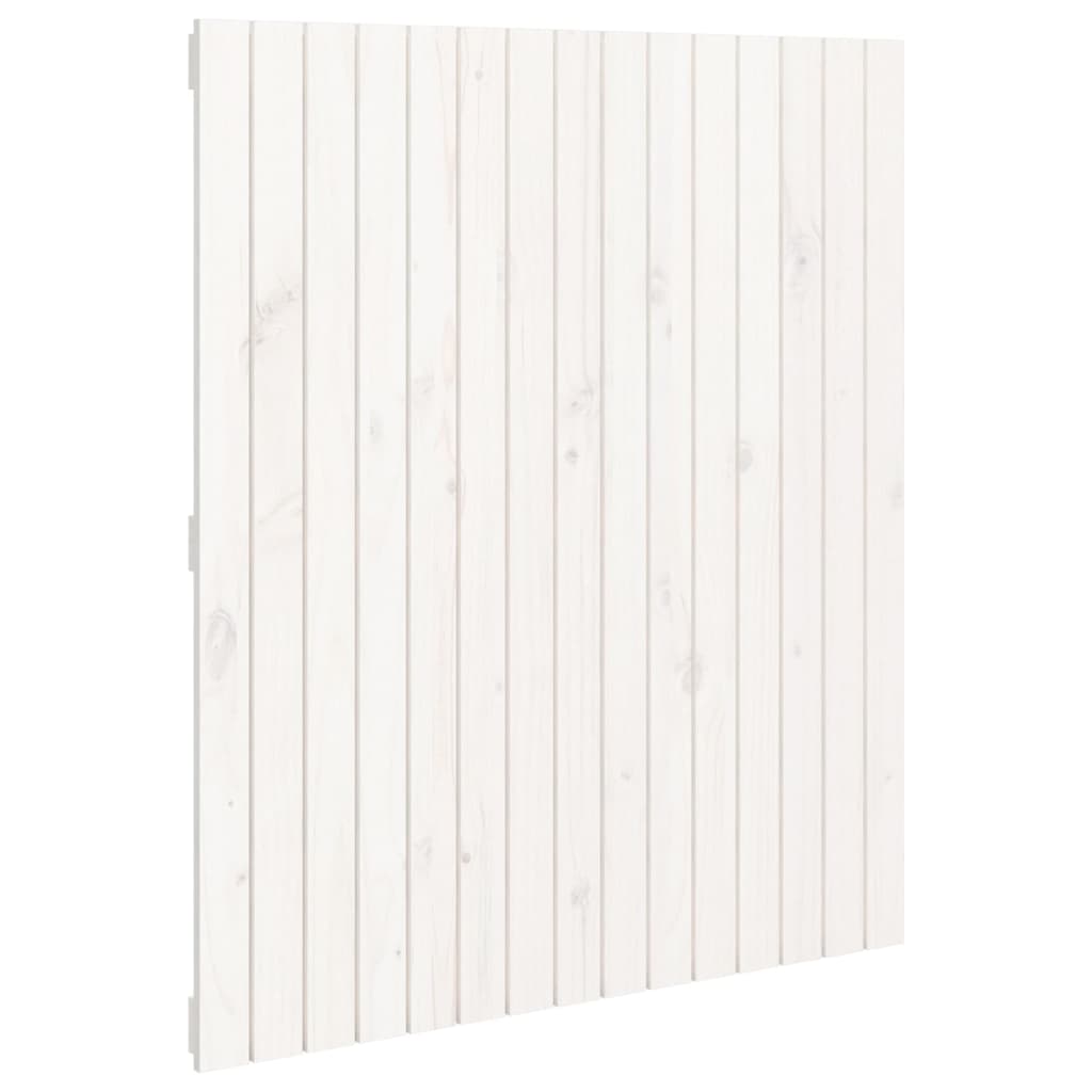 vidaXL Wezgłowie łóżka, białe, 95,5x3x110 cm, lite drewno sosnowe