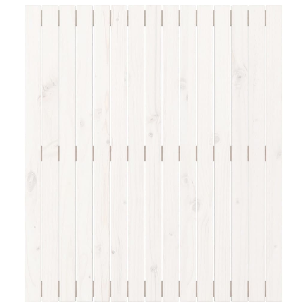 vidaXL Wezgłowie łóżka, białe, 95,5x3x110 cm, lite drewno sosnowe