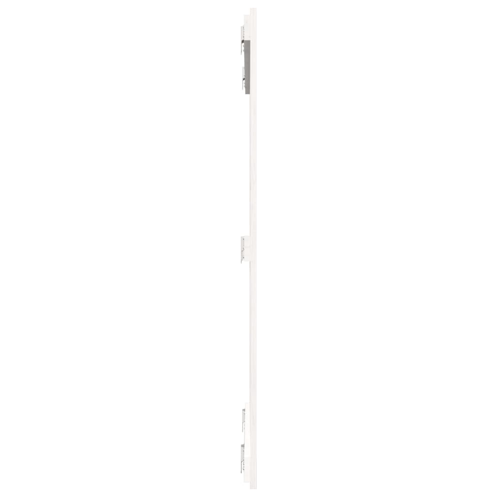 vidaXL Wezgłowie łóżka, białe, 95,5x3x110 cm, lite drewno sosnowe