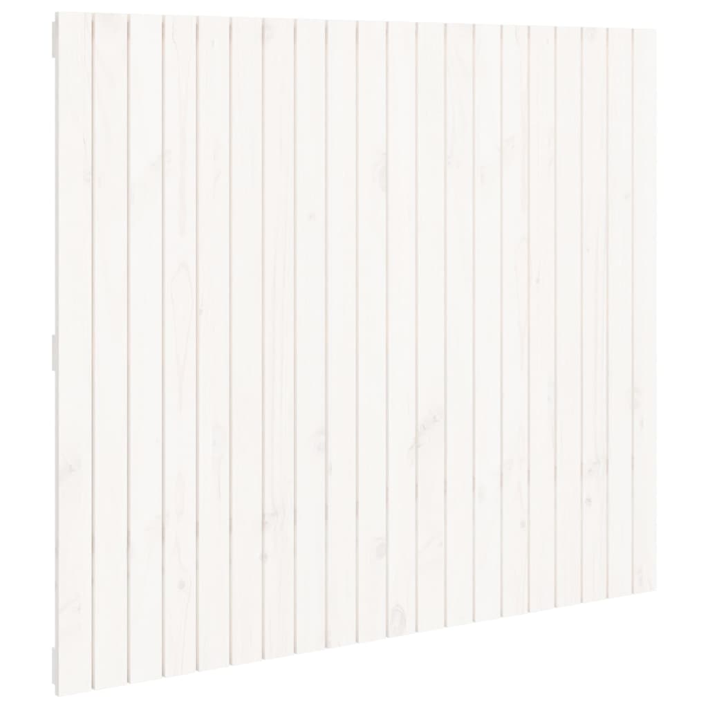 vidaXL Wezgłowie łóżka, białe, 127,5x3x110 cm, lite drewno sosnowe