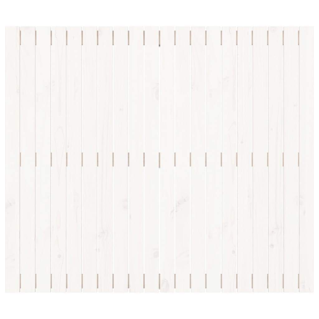 vidaXL Wezgłowie łóżka, białe, 127,5x3x110 cm, lite drewno sosnowe