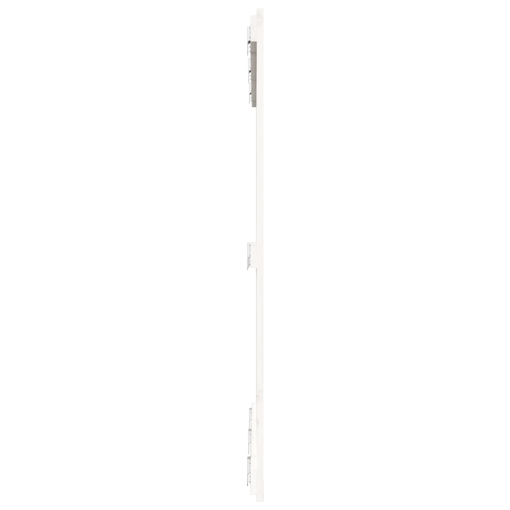 vidaXL Wezgłowie łóżka, białe, 127,5x3x110 cm, lite drewno sosnowe