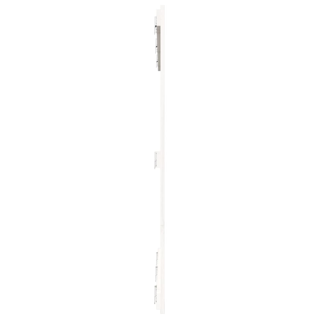 vidaXL Wezgłowie łóżka, białe, 146,5x3x110 cm, lite drewno sosnowe
