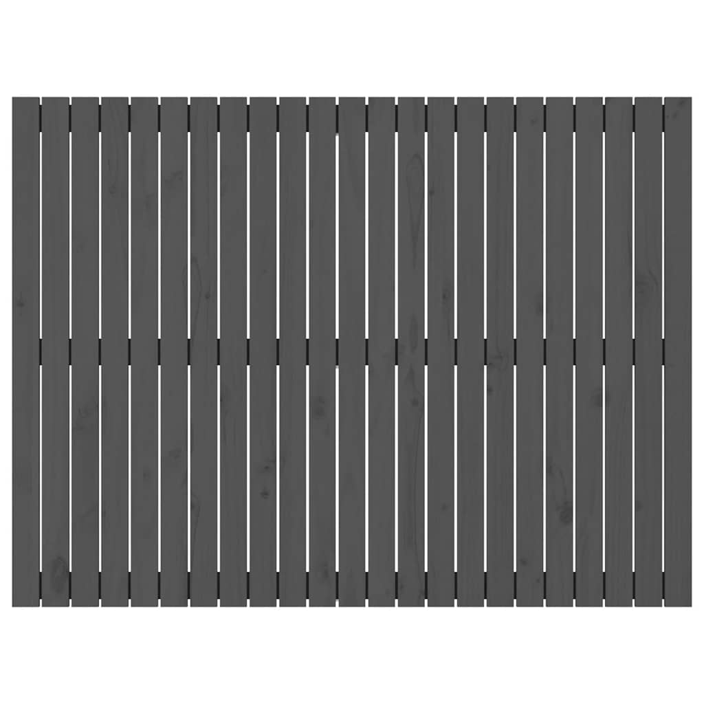 vidaXL Wezgłowie łóżka, szare, 146,5x3x110 cm, lite drewno sosnowe