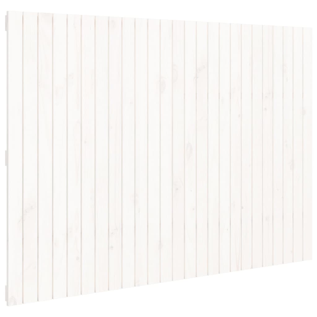 vidaXL Wezgłowie łóżka, białe, 159,5x3x110 cm, lite drewno sosnowe