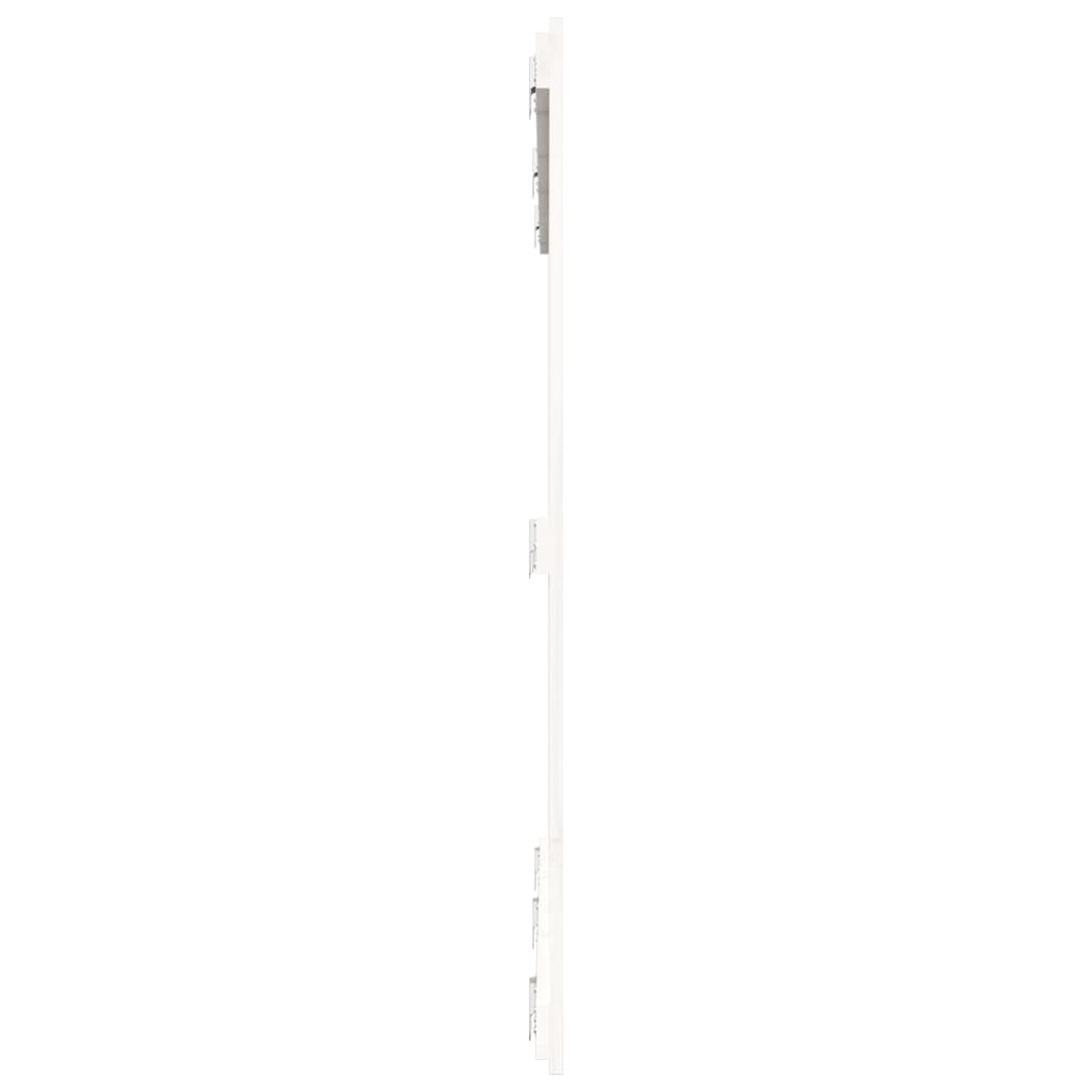 vidaXL Wezgłowie łóżka, białe, 159,5x3x110 cm, lite drewno sosnowe