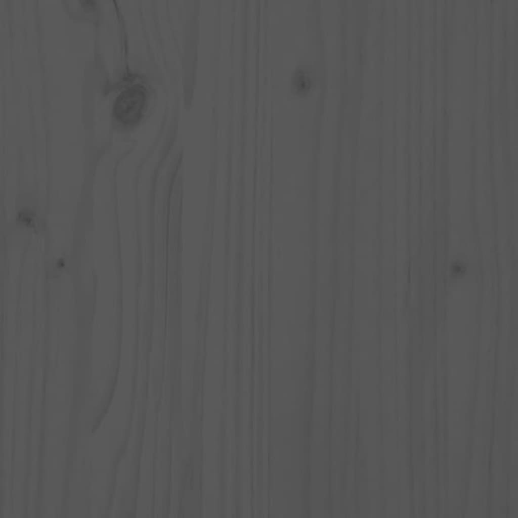 vidaXL Wezgłowie łóżka, szare, 159,5x3x110 cm, lite drewno sosnowe