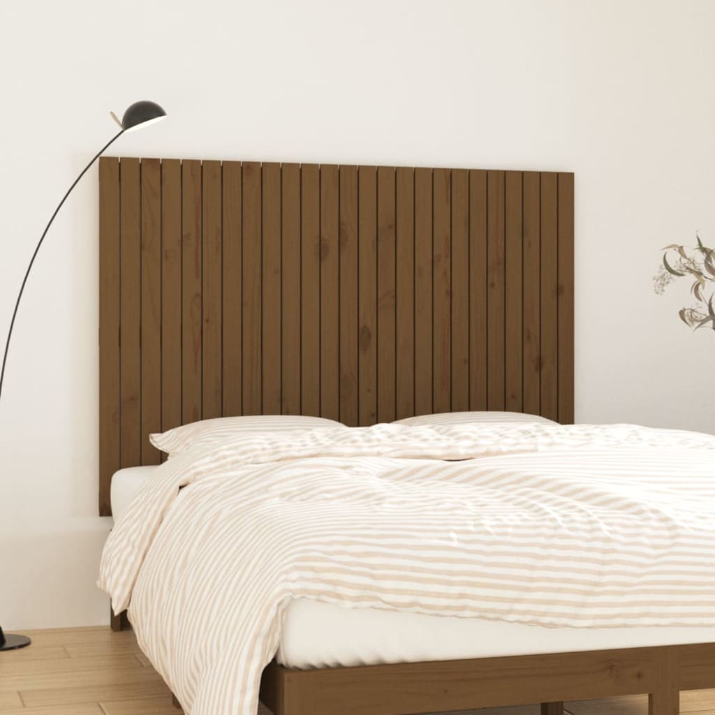 vidaXL Wezgłowie łóżka, miodowy brąz, 159,5x3x110 cm, drewno sosnowe