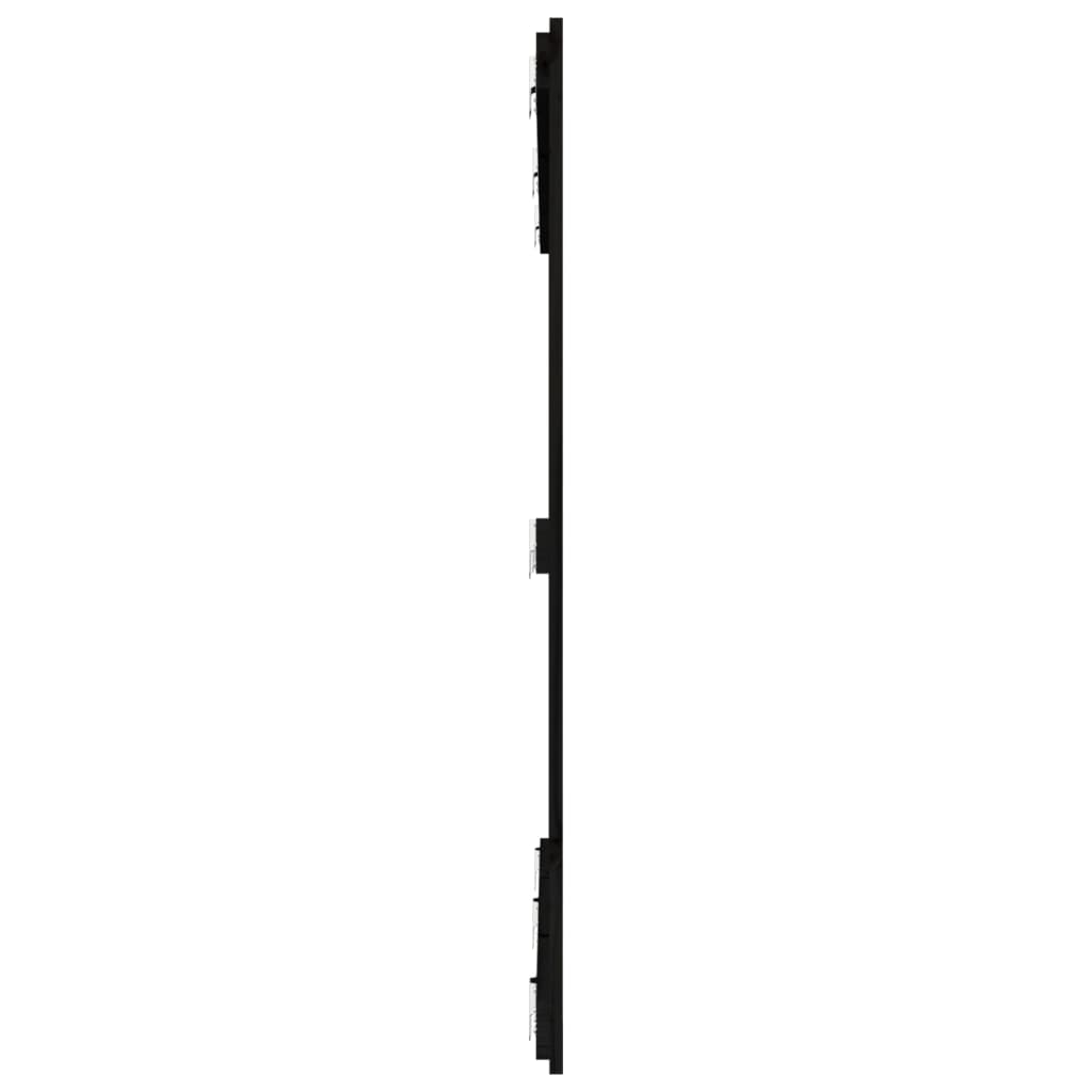 vidaXL Wezgłowie łóżka, czarne, 159,5x3x110 cm, lite drewno sosnowe