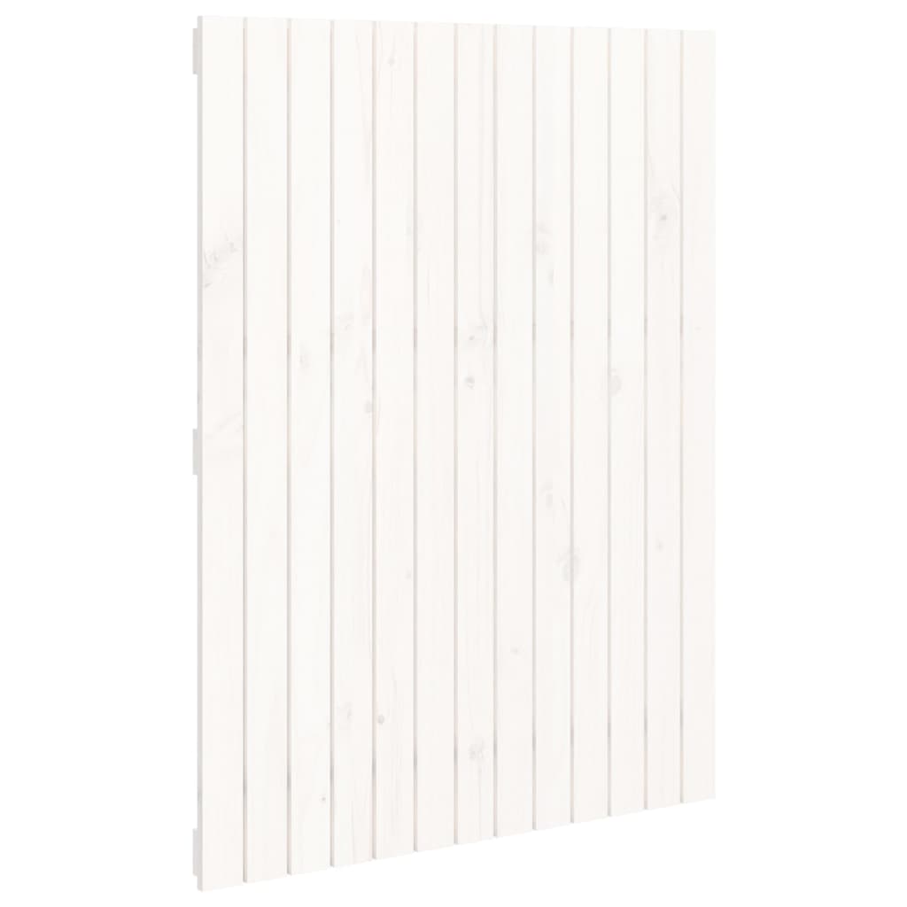 vidaXL Wezgłowie łóżka, białe, 82,5x3x110 cm, lite drewno sosnowe