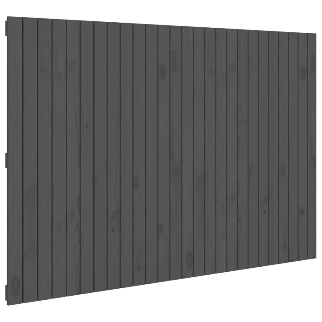vidaXL Wezgłowie łóżka, szare, 166x3x110 cm, lite drewno sosnowe