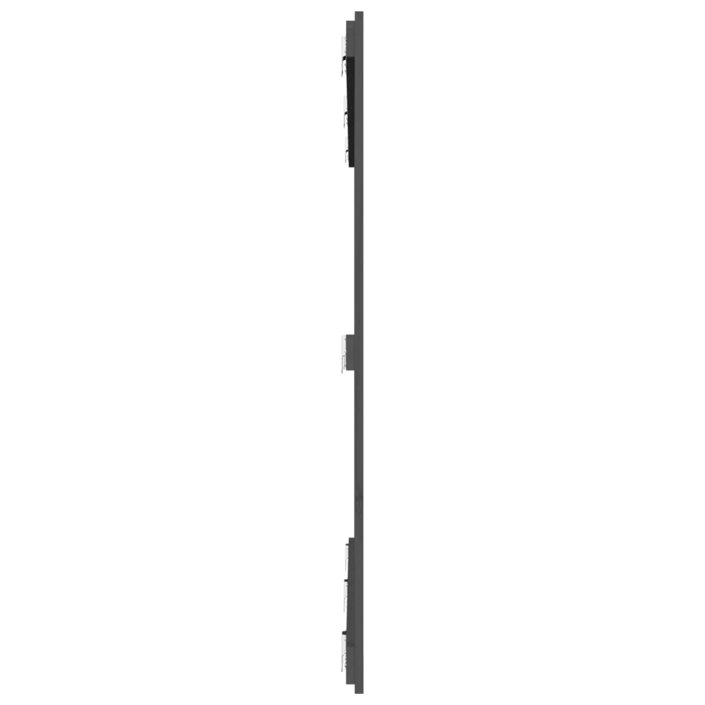 vidaXL Wezgłowie łóżka, szare, 166x3x110 cm, lite drewno sosnowe