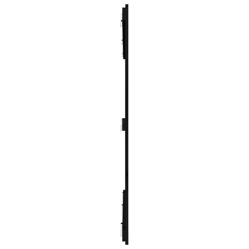 vidaXL Wezgłowie łóżka, czarne, 166x3x110 cm, lite drewno sosnowe