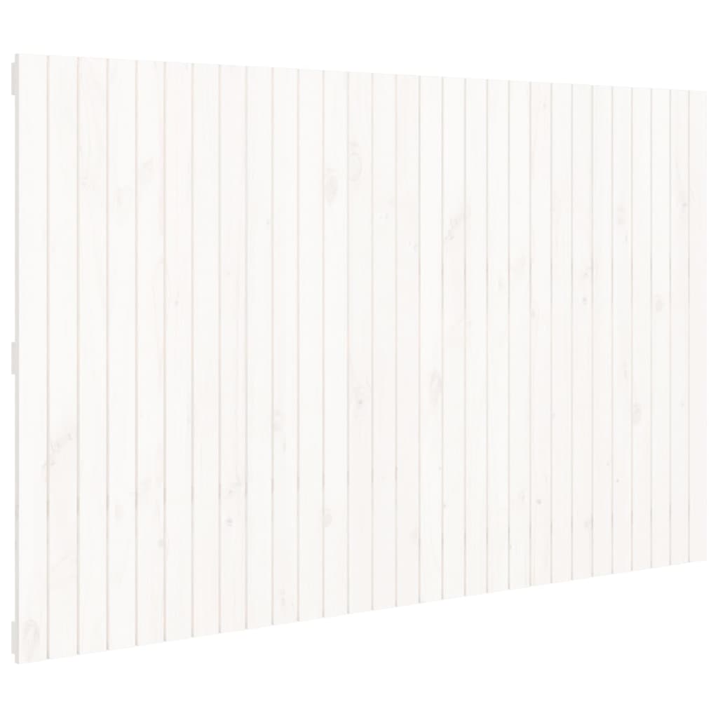 vidaXL Wezgłowie łóżka, białe, 185x3x110 cm, lite drewno sosnowe