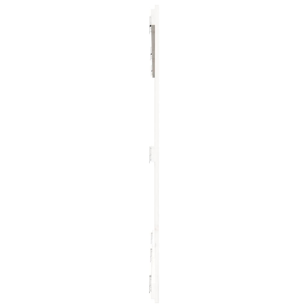 vidaXL Wezgłowie łóżka, białe, 185x3x110 cm, lite drewno sosnowe