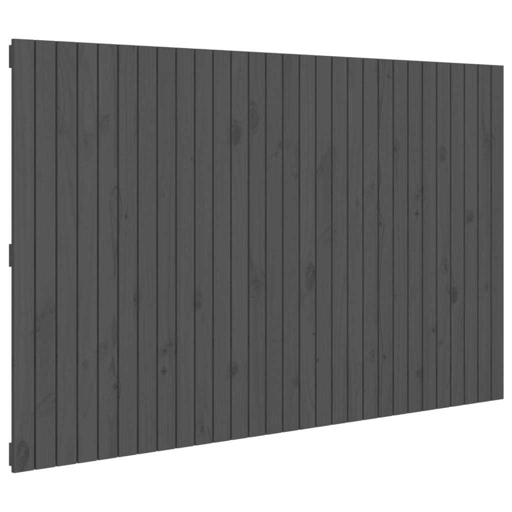 vidaXL Wezgłowie łóżka, szare, 185x3x110 cm, lite drewno sosnowe
