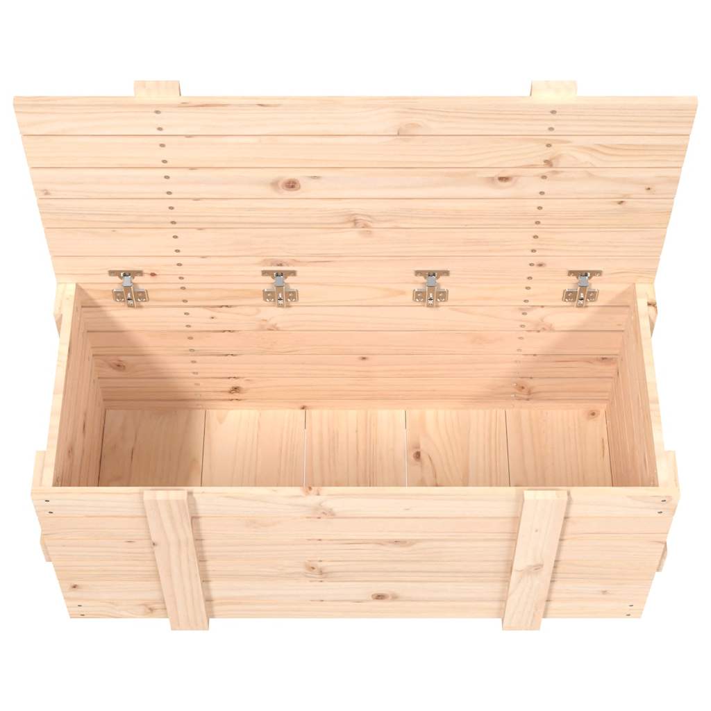 vidaXL Skrzynia do przechowywania, 91x40,5x42 cm, lite drewno sosnowe