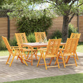 vidaXL Krzesło Ogrodowe 6 pcs Brązowy 57 x 72 x 109 cm