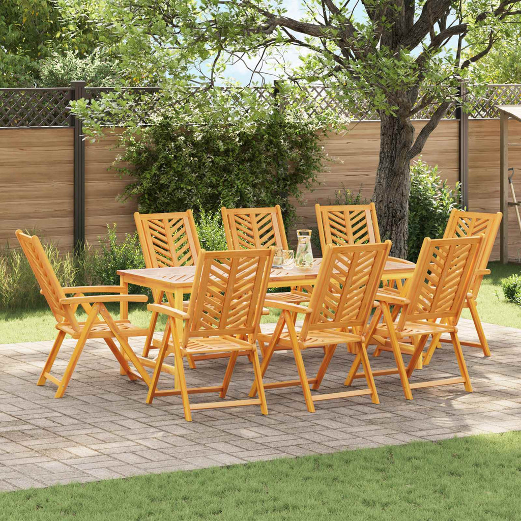 vidaXL Krzesło Ogrodowe 8 pcs Brązowy 57 x 72 x 109 cm