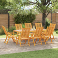 vidaXL Krzesło Ogrodowe 8 pcs Brązowy 57 x 72 x 109 cm
