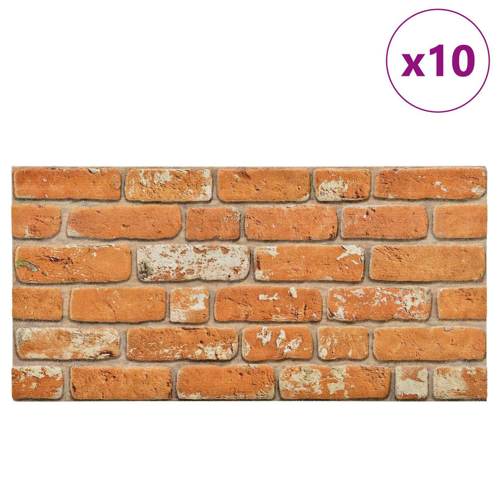vidaXL Panele ścienne 10 pcs Cegła 100 x 50 cm Pianka EPS