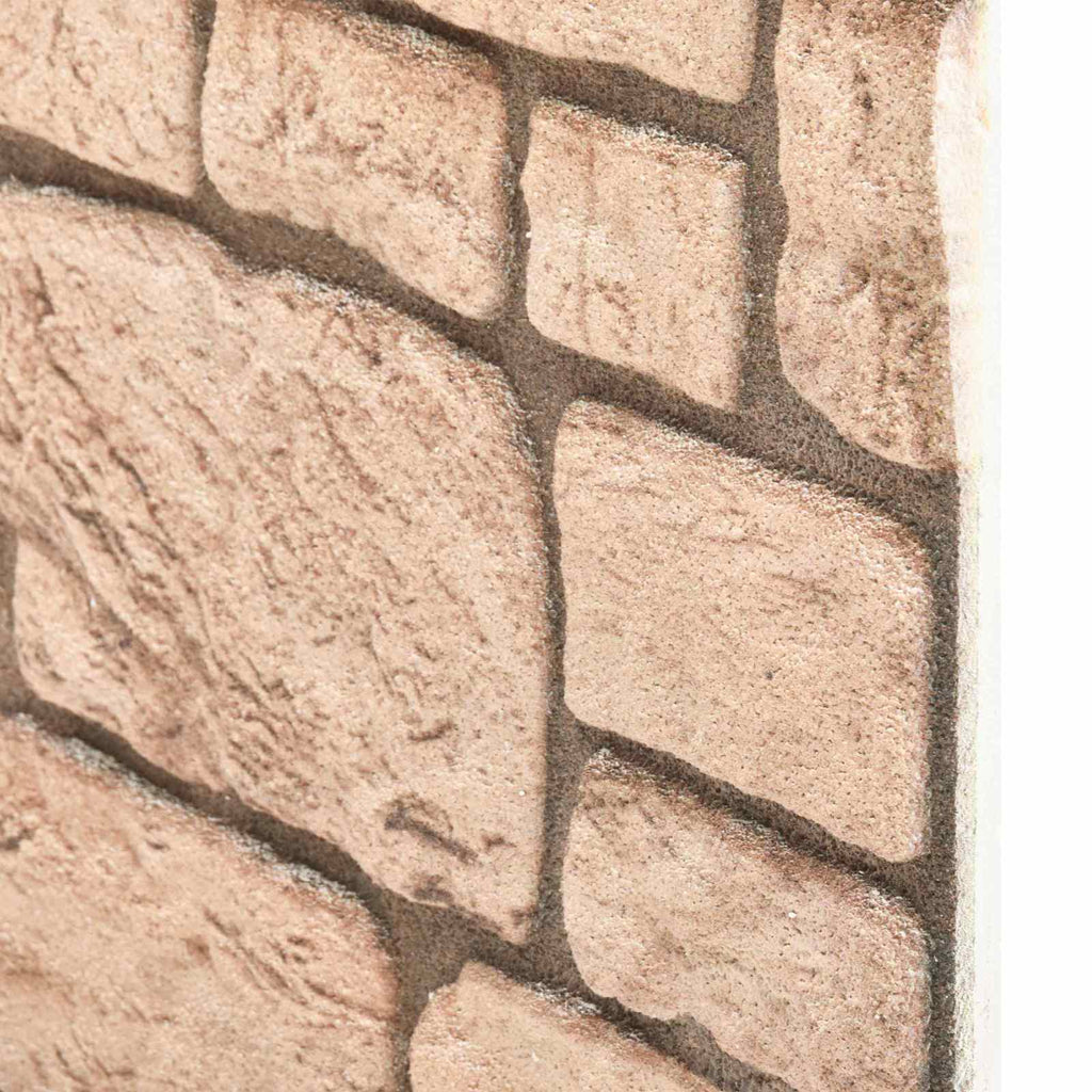 vidaXL Panele ścienne 10 pcs Beżowy 100 x 50 cm Pianka EPS