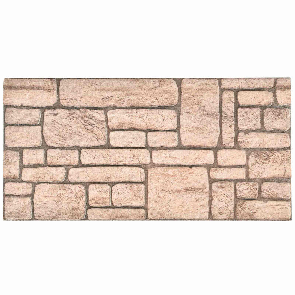 vidaXL Panele ścienne 10 pcs Beżowy 100 x 50 cm Pianka EPS
