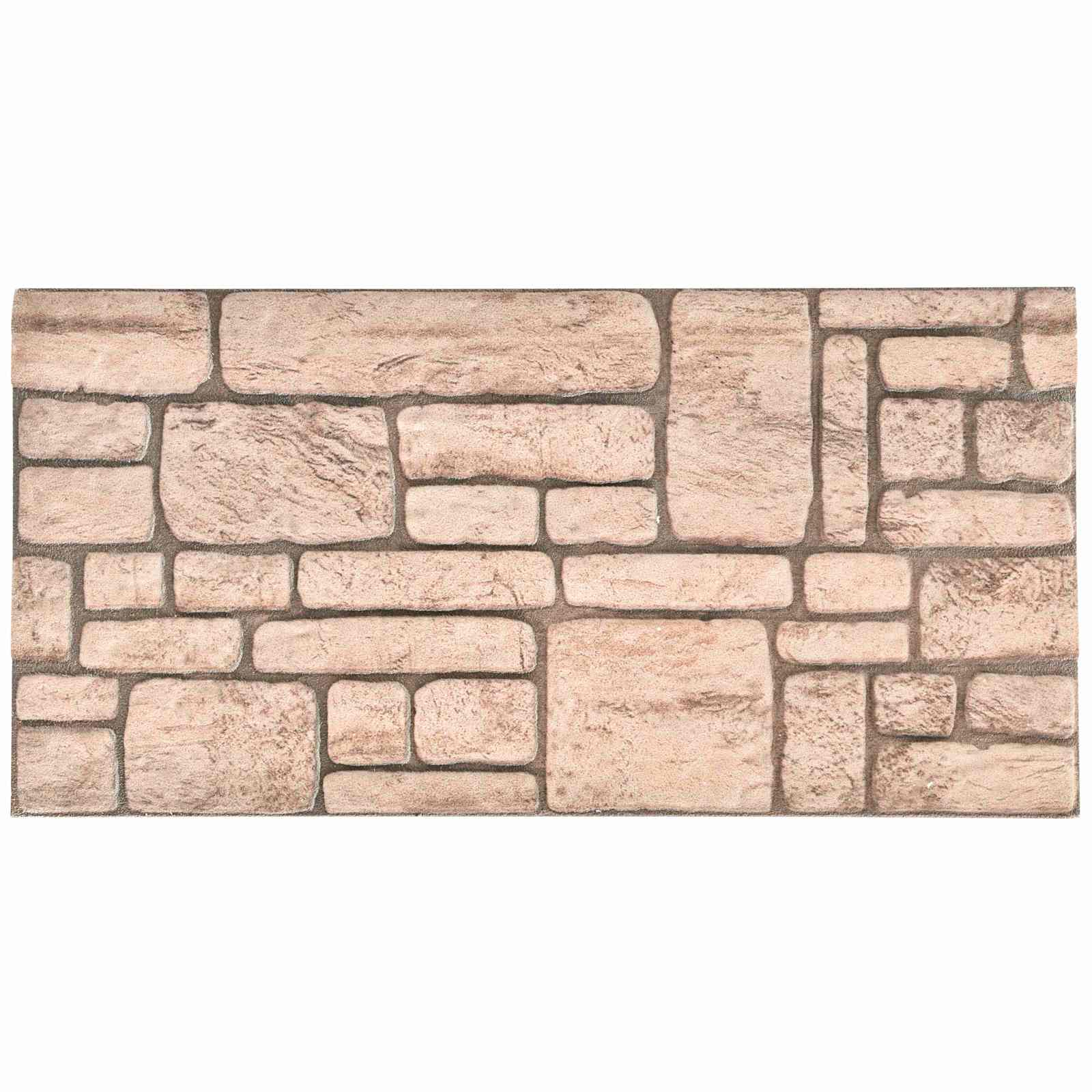 vidaXL Panele ścienne 10 pcs Beżowy 100 x 50 cm Pianka EPS