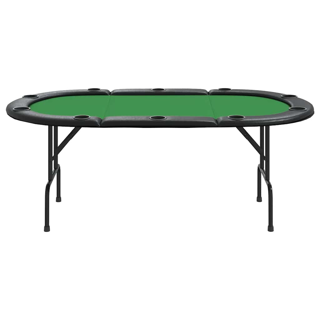 vidaXL Składany stół do pokera dla 10 osób, zielony, 207x106x76 cm
